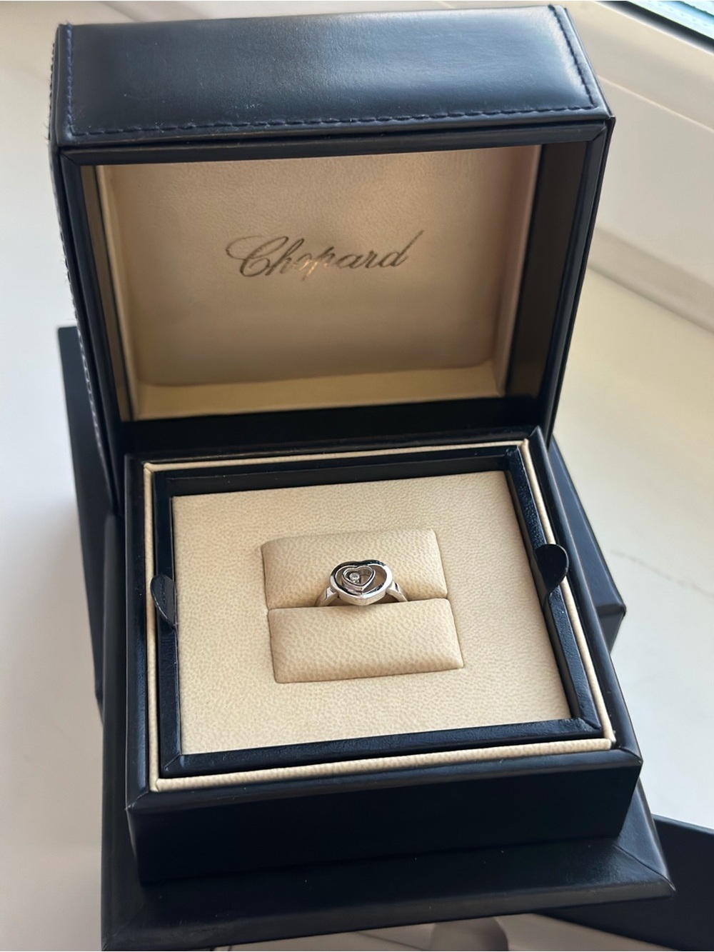 Chopard Silver Heart Ring with Center Detail